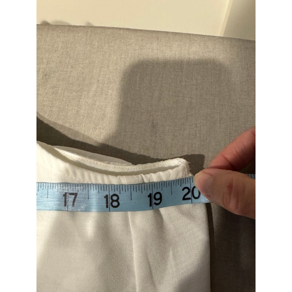 Women's Lulus lined White Halter Neck trapeze Shift Dress M - Picture 9 of 10